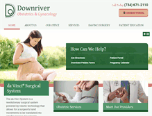 Tablet Screenshot of downriverobgyn.com